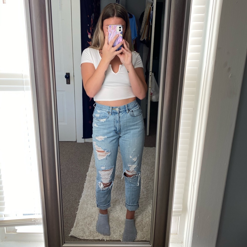 AE mom jeans
